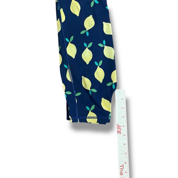 Hanna Andersson Lemon Print One-Piece Rashguard Swimsuit 3T Unisex UPF 50+ - Picture 6 of 10